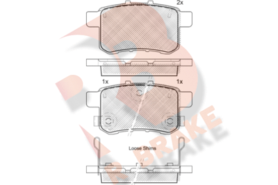 RB1907 R BRAKE Комплект тормозных колодок, дисковый тормоз