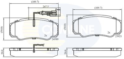 CBP16032 COMLINE Комплект тормозных колодок, дисковый тормоз