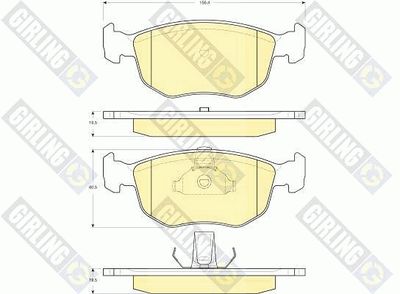6116182 GIRLING Комплект тормозных колодок, дисковый тормоз