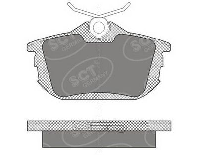 SP608PR SCT - MANNOL Комплект тормозных колодок, дисковый тормоз