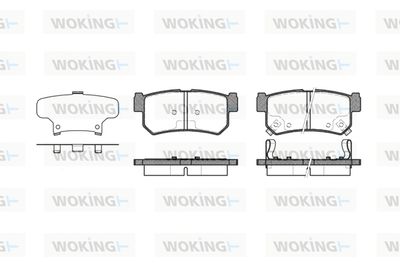 P646362 WOKING Комплект тормозных колодок, дисковый тормоз