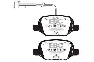 DP13382 EBC Brakes Комплект тормозных колодок, дисковый тормоз