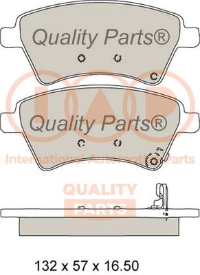 70416100 IAP QUALITY PARTS Комплект тормозных колодок, дисковый тормоз