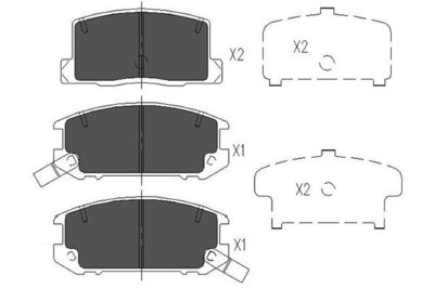 KBP9082 KAVO PARTS Комплект тормозных колодок, дисковый тормоз