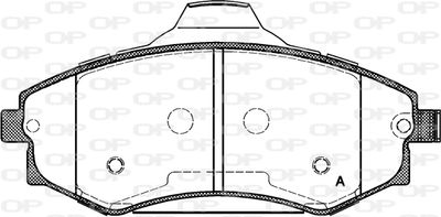 BPA031803 OPEN PARTS Комплект тормозных колодок, дисковый тормоз