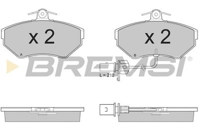 BP2935 BREMSI Комплект тормозных колодок, дисковый тормоз