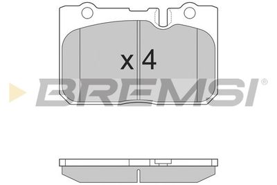 BP2858 BREMSI Комплект тормозных колодок, дисковый тормоз