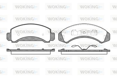 P423300 WOKING Комплект тормозных колодок, дисковый тормоз