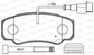 BPA096102 OPEN PARTS Комплект тормозных колодок, дисковый тормоз