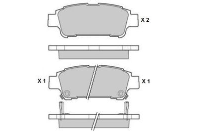 121042 E.T.F. Комплект тормозных колодок, дисковый тормоз