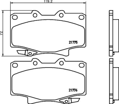 8DB355036791 HELLA Комплект тормозных колодок, дисковый тормоз