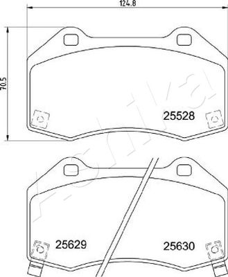 50033004 ASHIKA Комплект тормозных колодок, дисковый тормоз