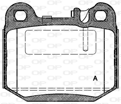 BPA001440 OPEN PARTS Комплект тормозных колодок, дисковый тормоз