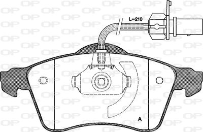 BPA061801 OPEN PARTS Комплект тормозных колодок, дисковый тормоз