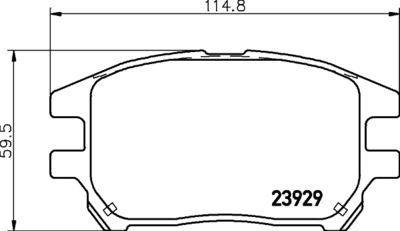 8DB355028061 HELLA PAGID Комплект тормозных колодок, дисковый тормоз