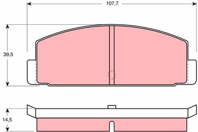 GDB184 TRW Комплект тормозных колодок, дисковый тормоз