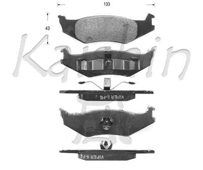 FK10024 KAISHIN Комплект тормозных колодок, дисковый тормоз