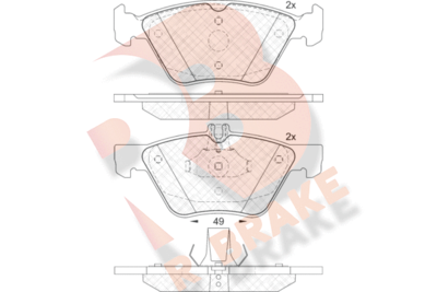 RB2114 R BRAKE Комплект тормозных колодок, дисковый тормоз