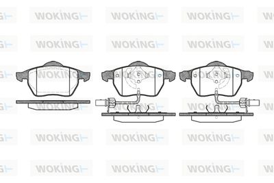 P290352 WOKING Комплект тормозных колодок, дисковый тормоз