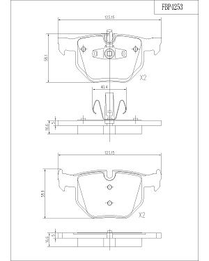 FBP4253 FI.BA Комплект тормозных колодок, дисковый тормоз