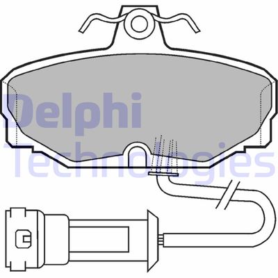 LP557 DELPHI Комплект тормозных колодок, дисковый тормоз