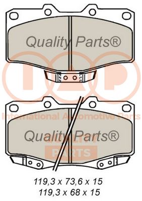 70417060 IAP QUALITY PARTS Комплект тормозных колодок, дисковый тормоз