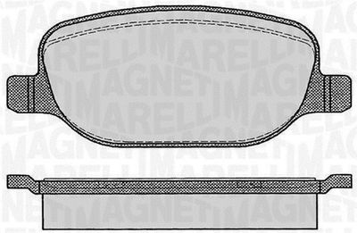 363916060114 MAGNETI MARELLI Комплект тормозных колодок, дисковый тормоз