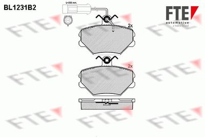 BL1231B2 FTE Комплект тормозных колодок, дисковый тормоз