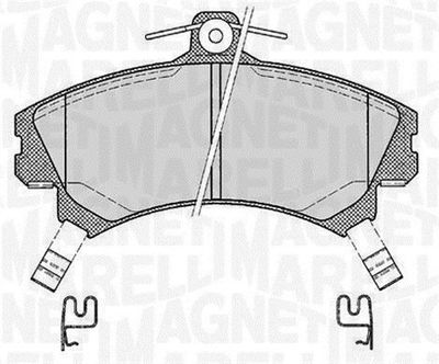 363916060334 MAGNETI MARELLI Комплект тормозных колодок, дисковый тормоз