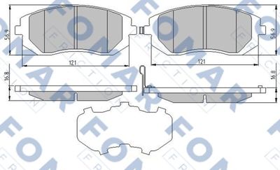 FO973881 FOMAR Friction Комплект тормозных колодок, дисковый тормоз