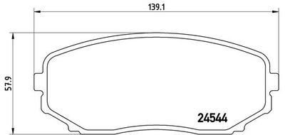 P49040 BREMBO Комплект тормозных колодок, дисковый тормоз