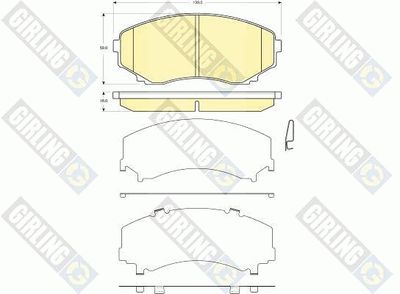 6133269 GIRLING Комплект тормозных колодок, дисковый тормоз