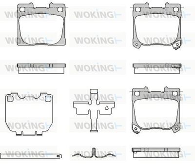 P1861302 WOKING Комплект тормозных колодок, дисковый тормоз