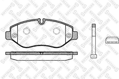 001093BSX STELLOX Комплект тормозных колодок, дисковый тормоз