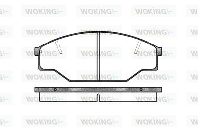 P512300 WOKING Комплект тормозных колодок, дисковый тормоз