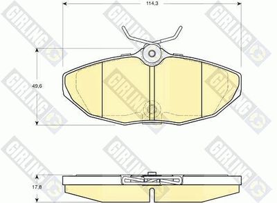 6115111 GIRLING Комплект тормозных колодок, дисковый тормоз