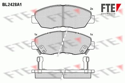 BL2428A1 FTE Комплект тормозных колодок, дисковый тормоз