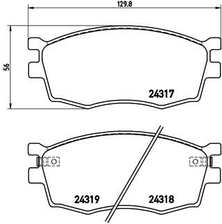 P30026 BREMBO Комплект тормозных колодок, дисковый тормоз