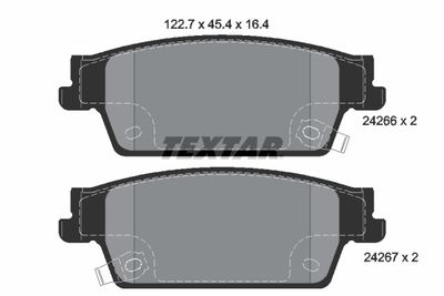 2426601 TEXTAR Комплект тормозных колодок, дисковый тормоз