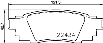 8DB355036961 HELLA Комплект тормозных колодок, дисковый тормоз