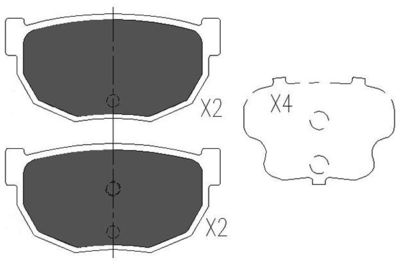 KBP6541 KAVO PARTS Комплект тормозных колодок, дисковый тормоз