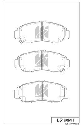 D5198MH MK Kashiyama Комплект тормозных колодок, дисковый тормоз