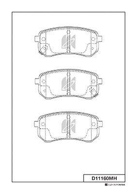D11160MH MK Kashiyama Комплект тормозных колодок, дисковый тормоз