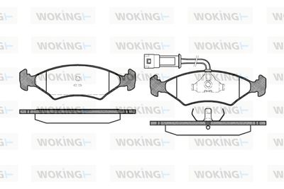 P019322 WOKING Комплект тормозных колодок, дисковый тормоз