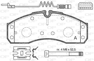 BPA065122 OPEN PARTS Комплект тормозных колодок, дисковый тормоз