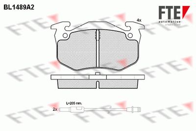 BL1489A2 FTE Комплект тормозных колодок, дисковый тормоз