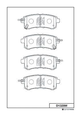 D1329M MK Kashiyama Комплект тормозных колодок, дисковый тормоз