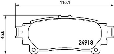 P83152 BREMBO Комплект тормозных колодок, дисковый тормоз