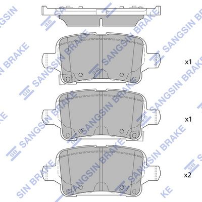 SP1929 Hi-Q Комплект тормозных колодок, дисковый тормоз