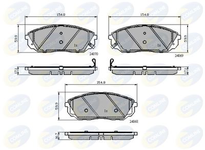 CBP32013 COMLINE Комплект тормозных колодок, дисковый тормоз